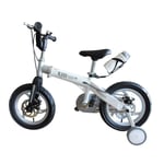 GUOCAO Étudiant for Enfants Vélo VTT de Vitesse Variable vélo 3-6 Ans Bon garçons et Les Filles téléscopiques vélo Meilleur Cadeau (Couleur: Blanc, Taille: 14INCH (104cm * 36cm * 73CM)) Extérieur