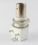 1x White Bnc Female Jack Right Angle Pcb Panel Mount Cctv Soldering Connector Uk