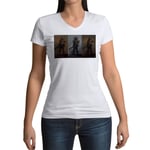 T-Shirt Femme Col V Fallout 4 Raiders Jeux Video Apocalypse Survival