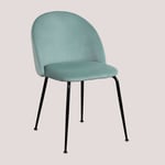 Sklum - Chaise en velours Kana Design Vert Sapin Noir