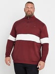 BadRhino Big &amp; Tall Half Zip Sweatshirt - Red, Red, Size L, Men