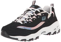 Skechers Womens D'Lites-Splendid Journey Sneaker, Bkmt=Black/Multi, 11