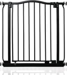 Safetots Barrière de Sécurité Supérieure avec Sommet Courbé, 71cm - 80cm, Noir Mat, Barrière de Sécurité à Pression pour Escaliers, Barrière de Sécurité pour Bébés pour Portes, Couloirs et Espaces