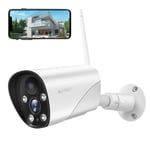 Outdoor Security Camera 1080P Weatherproof 2.4G WiFi Wireless IP Camera,Surveillance CCTV System with Night Vision, Two Way Audio, PIR Motion Detection Sensor,Work with Micro SD Card/Cloud KAMEP