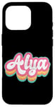 Coque pour iPhone 16 Pro Alya Prénom Fille Vintage Années 70 80 Personnalisé