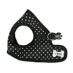 Puppia Dotty Step-in Vest Harnais pour Chien sans Traction et Anti-étranglement Facile à Porter pour Dressage et Promenade pour Petit Chien, Taille S, Noir