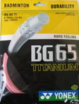 Yonex BG65 Ti Badminton String BG 65Ti - 10m - Pink