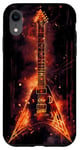 Coque pour iPhone XR Groupe de guitare électrique, conception nordique de flammes