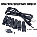 Razor Cord USB to 2-Prong Plug Power Adapter Razor Connector Charger Jack