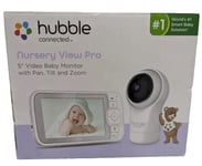 HUBBLE Connected Nursery View Pro 5”Baby Monitor Infrared White Brand New Sealed