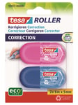 tesa Correction Tape Mini Roller ecoLogo 2x 6m x 5mm Sininen + Pinkki