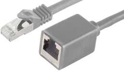 Cat 7 S/FTP LSZH - Forlænger kabel - Grå - 1 m