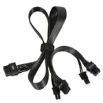 HABAGOU PCIE Cable for Corsair, 65cm PSU 8 Pin to Dual 6+2 Pin PCIE Power Cable