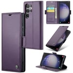 Samsung Galaxy S23 Ultra      Pu Wallet Case    [Purple]