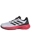 adidas Homme Courtjam Control 3 Tennis Shoes Chaussures, FTWR White/Core Black/Lucid Red, 41 1/3 EU