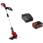 Einhell Coupe-bordures sans fil sur batterie GE-CT 18 Li Solo Power X-Change (18 V,Diam. de coupe lame 24 cm,Livré avec 20 lamelles en PVC) avec Chargeur et Batterie 4,0Ah