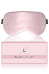 Masque de Nuit, Masque de Sommeil Antiallergique et Occultant en Soie Pure à 100%, Avec Bandeau Réglable, Convient Aux Hommes et Aux Femmes (Rose)