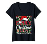 Womens Family Christmas 2024 Matching Squad Santa Women Men Kids V-Neck T-Shirt