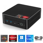 Mini PC,AMD Ryzen 9 6900HX(8C-16T, jusqu'à 4,9 GHz) 16Go DDR5,512Go M.2 SSD,WiFi 6 pour Ordinateur DE Bureau Gamer