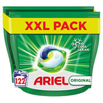 Ariel All-in-1 PODS Original Laundry Detergent Washing Liquid Tablets/Capsules, 122 Washes (61x2), Stain Remover For Clothes, Brilliant Stain Removal and Freshness Even in A Cold Wash