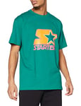 Starter Black Label Starter Colored Logo Tee T-Shirt, Rose/Vert/Jaune, L Homme