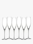 Waterford Crystal Elegance Champagne Celebration Crystal Glasses, 242ml, Set of 6, Clear