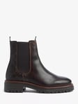 Barbour Evie Leather Chelsea Boots, Dark Brown