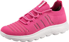 Geox Femme D Spherica C Sneakers, Fuchsia, 41 EU