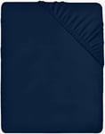 Utopia Bedding Drap Housse - Marine, 80 x 200 cm - Bonnets 35 cm pour Matelas Épais - Polyester Microfibre Brossée