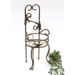 Tabouret pour fleurs Métal Bronze Or 10-1105 Porte-fleurs Moderne Porte-plantes Tabouret pour plantes Colonne pour plantes - Dandibo