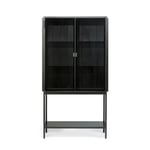 Ethnicraft - Anders Storage Cupboard Black 160 cm - Vitrineskap - Alain Van Havre - Svart - Glass/Metall