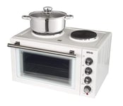 Silva Homeline KK 2900 Mini four avec plaques de cuisson, fonction grill, fonction air chaud, avec grills