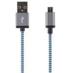 STREETZ Micro-USB- til USB-kabel 1m  blå