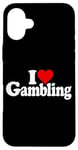 Coque pour iPhone 16 Plus I LOVE HEART GAMBLING CASINOS PARIS TRADING LAS VEGAS