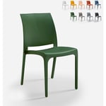 Chaise empilable pour bar restaurant jardin extérieur intérieur Volga Bica Couleur: Vert foncé
