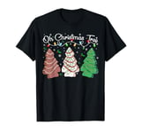 Oh Christmas Tree Cakes Debbie Becky Jen Lights Xmas Santa T-Shirt