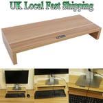 Wooden Computer PC/iMac Monitor TV Screen Display Riser Mount Stand  Home Office