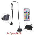 RGB Controller RF trådlös fjärrkontroll för case LED-ljus 3Pin 5V eller 4Pin 12V RGB Lämplig för AURA SYNC power 3PIN-SATA 5V