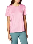 Nike W Nk Miler Top Ss T-Shirt - Magic Flamingo/Magic Flamingo/(Reflective Silver), Large