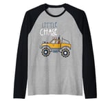 Kids car Little Chase Racing Dirt Show Monster Truck Car Raglan Baseball Tee