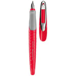 Herlitz 10999738 Stylo plume éducatif my.pen M avec cartouche (Noir/rouge)