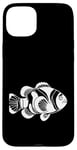 Coque pour iPhone 15 Plus Line Art Poisson & Ichtyologiste Faux Percula Poisson Clown