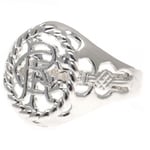 Rangers FC Silver Plated Crest Ring Small