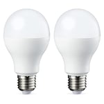 Amazon Basics Lot de 2 ampoules LED Culot Edison à vis E27 13 W (équivalent 100 W) Blanc chaud Intensité non variable