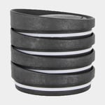 Huskee Lock till kaffekopp HuskeeCup Universal Lid Charcoal, återvunnet kaffeskal, svart, 4-pack