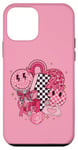 Coque pour iPhone 12 mini Carreaux Pink Vibes - Sensibilisation au cancer du sein - Correspondance familiale