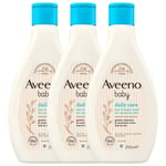 Aveeno Baby Hair &Body Wash for Sensitive Skin Daily Care Newborn Pack 3 x 400ml