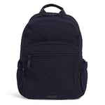 Vera Bradley Women's Microfiber Campus Backpack Bookbag, Classic Navy, One Size