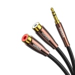 3.5mm Ma ST > 2xRCA Female 0.25m