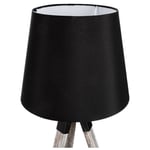 Lampe trépied Runo Hauteur 58 cm Atmosphera - Couleur: Bois & Noir - Bois & Noir